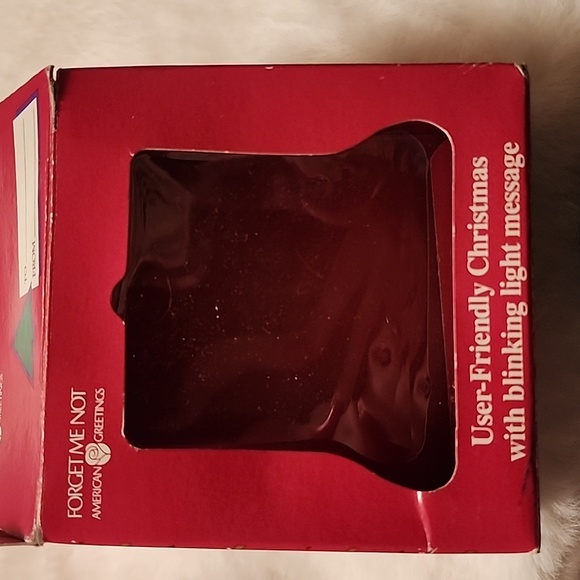 VINTAGE  FORGET ME NOT COMPUTER ORNAMENT  & SANTA FIGURINE - Picture 2 of 10